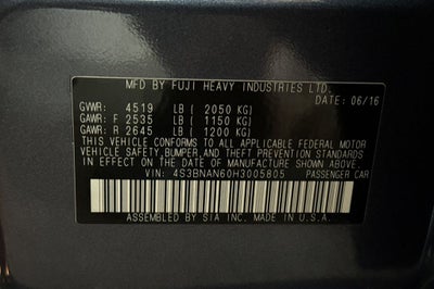 2017 Subaru Legacy 2.5i Limited
