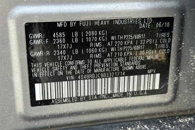 2011 Subaru Outback 2.5i Limited