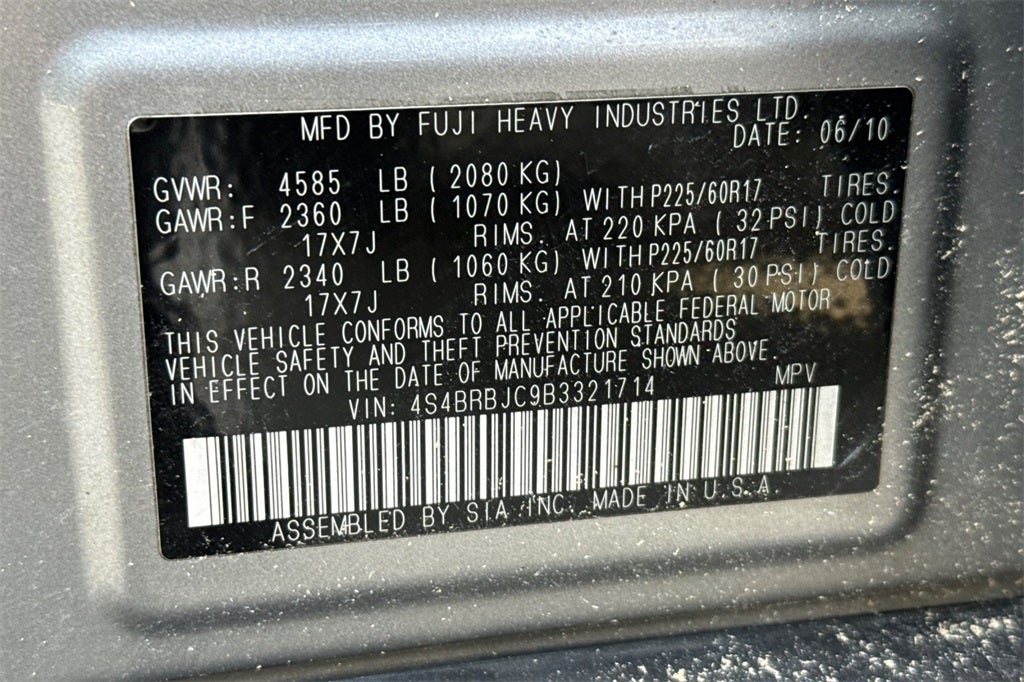 2011 Subaru Outback 2.5i Limited