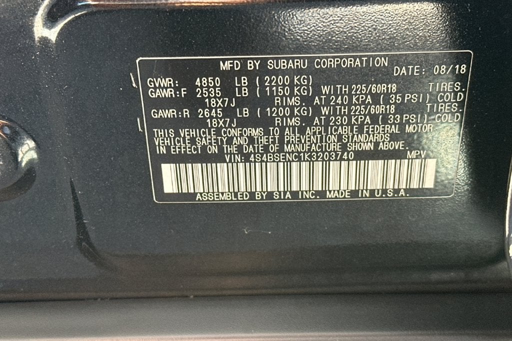 2019 Subaru Outback 3.6R Limited