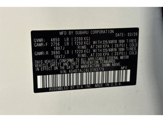 2020 Subaru Outback Limited