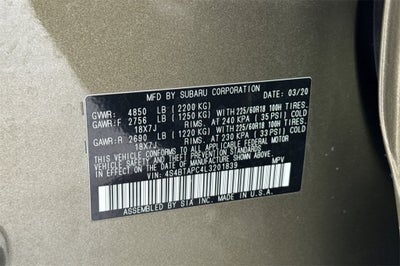 2020 Subaru Outback Touring