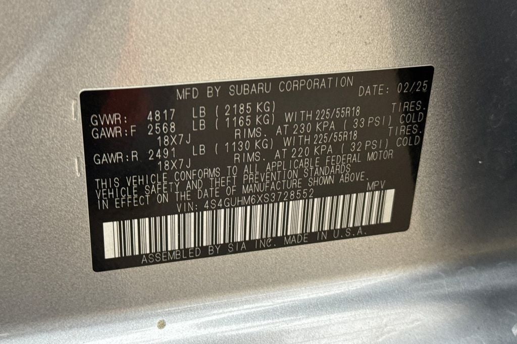 2025 Subaru Crosstrek Limited