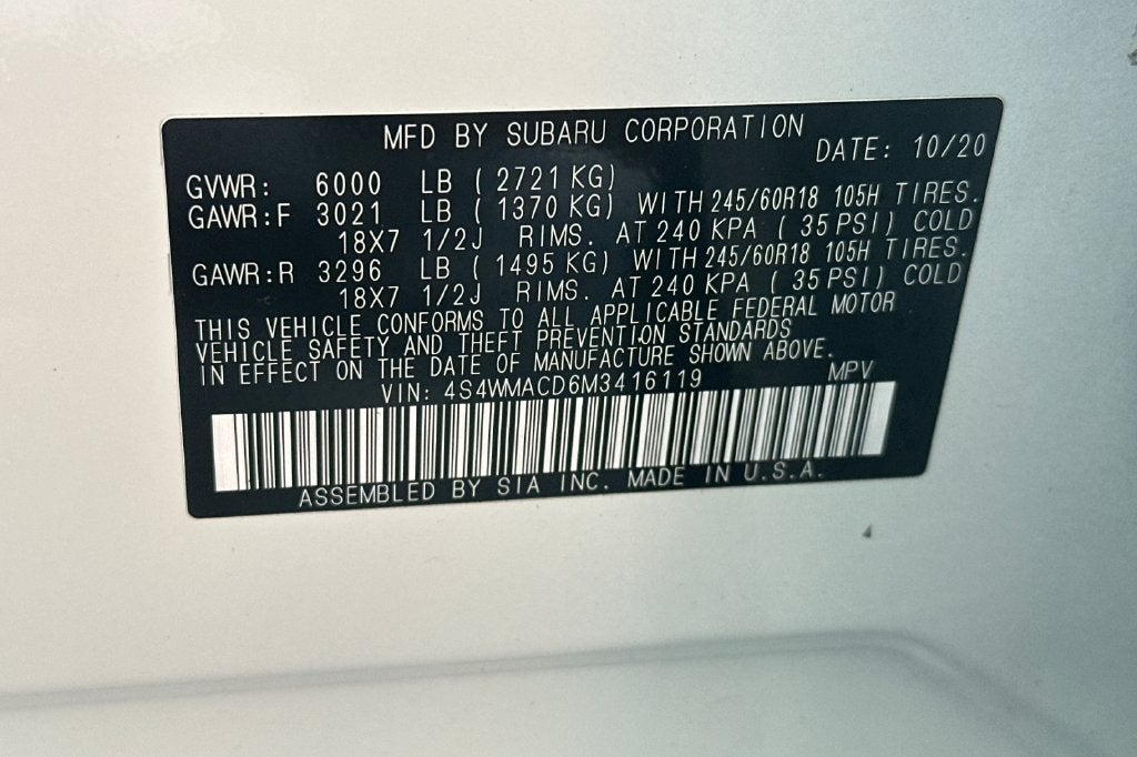 2021 Subaru Ascent Premium