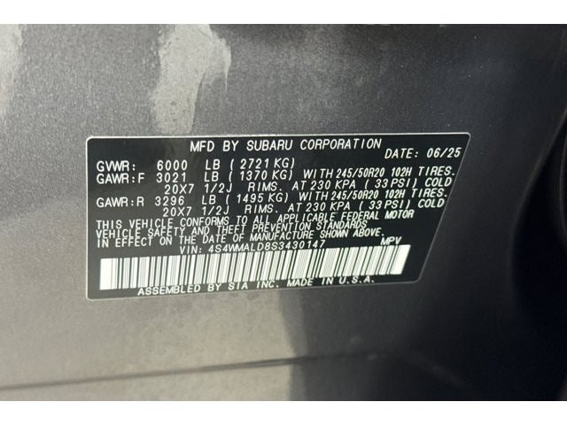 2025 Subaru Ascent Limited
