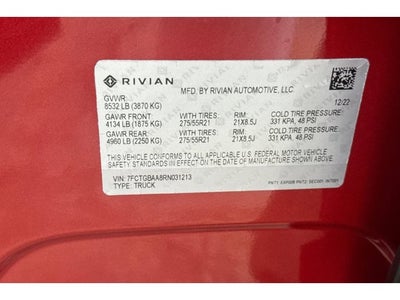 2024 Rivian R1T Adventure Dual Motor Standard Pack