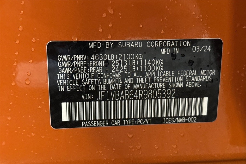 2024 Subaru WRX Base