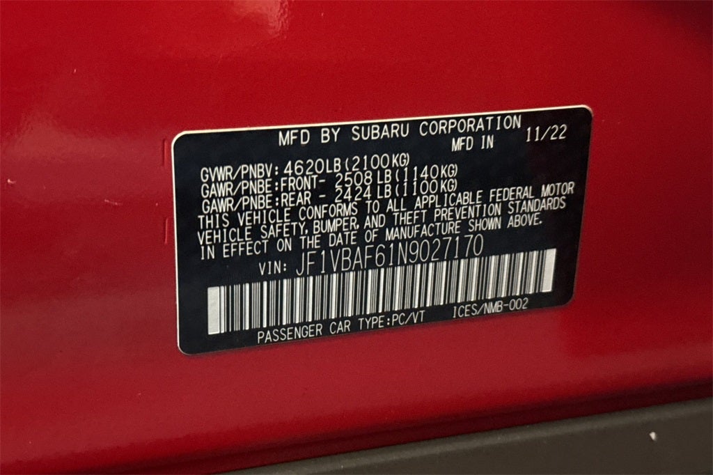 2022 Subaru WRX Premium