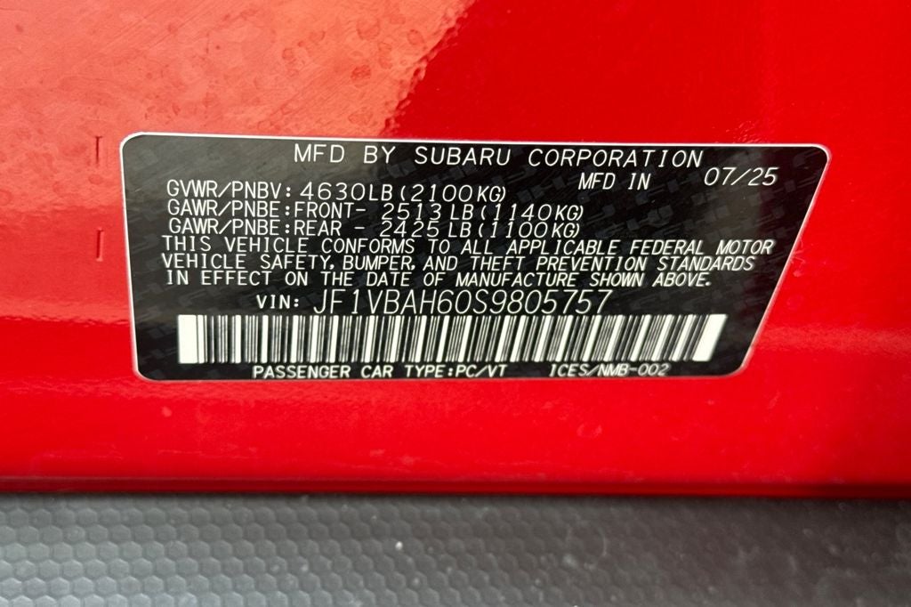 2025 Subaru WRX Premium