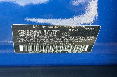2025 Subaru WRX Limited