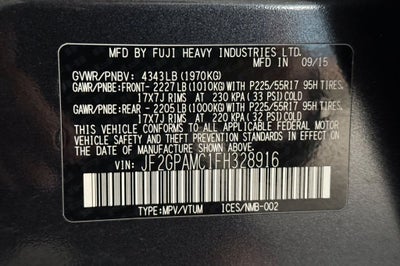 2015 Subaru XV Crosstrek 2.0i Limited