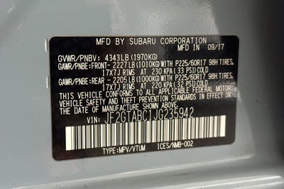 2018 Subaru Crosstrek 2.0i Premium
