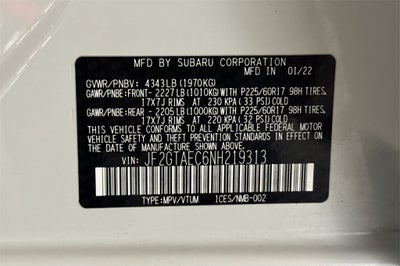 2022 Subaru Crosstrek Premium