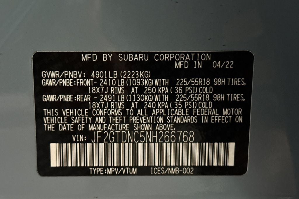 2022 Subaru Crosstrek Hybrid