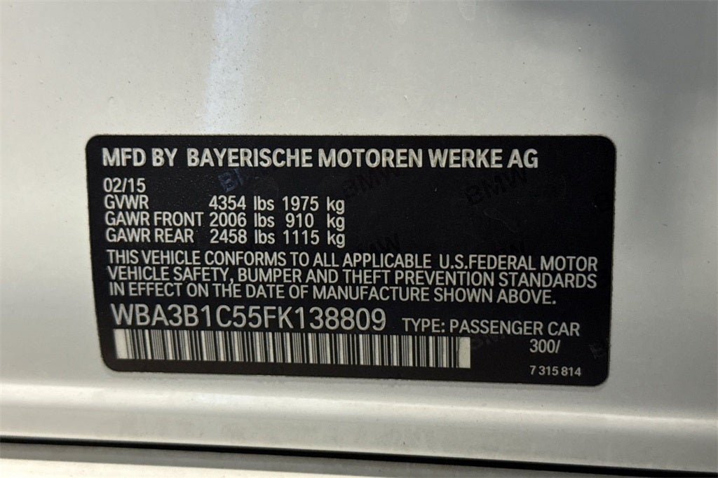 2015 BMW 3 Series 320i