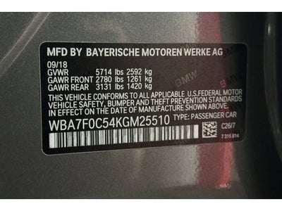 2019 BMW 7 Series 750i