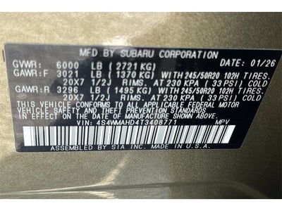 2026 Subaru Ascent Limited Bronze Edition 7-Passenger