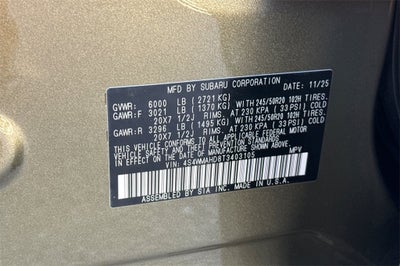 2026 Subaru Ascent Limited Bronze Edition 7-Passenger