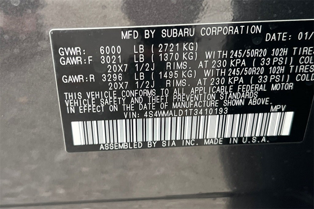 2026 Subaru Ascent Onyx Edition Touring 7-Passenger