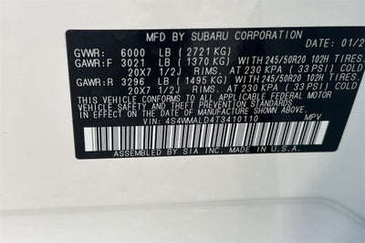 2026 Subaru Ascent Onyx Edition Touring 7-Passenger