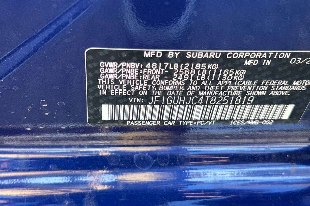 2026 Subaru Impreza RS