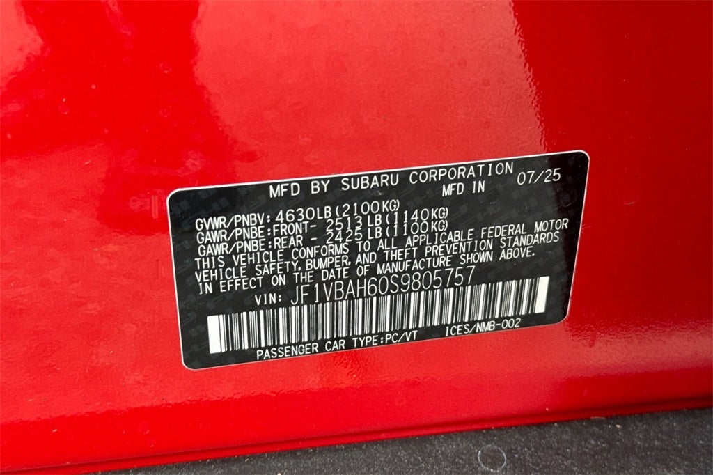 2025 Subaru WRX Premium