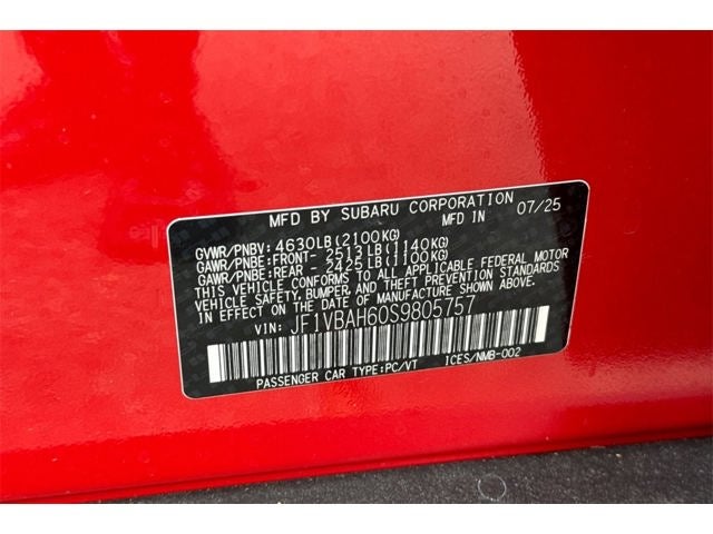 2025 Subaru WRX Premium