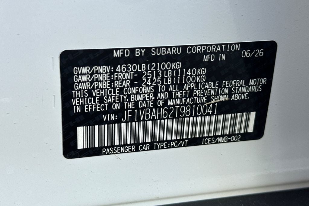 2026 Subaru WRX Base
