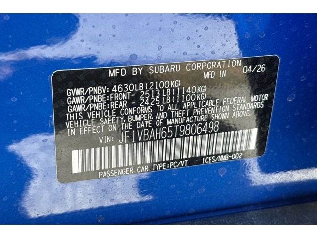 2026 Subaru WRX Base