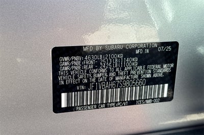 2025 Subaru WRX Premium