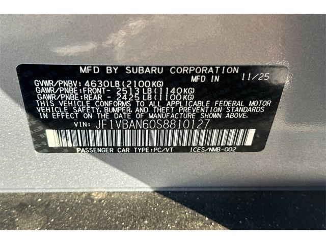 2025 Subaru WRX Limited