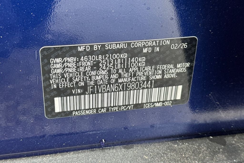 2026 Subaru WRX Limited