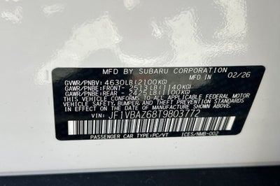 2026 Subaru WRX tS