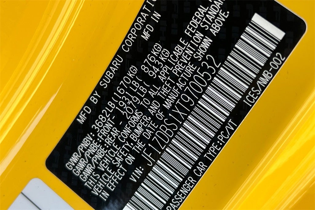 2026 Subaru BRZ Series. Yellow