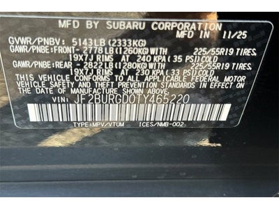 2026 Subaru Outback Limited XT