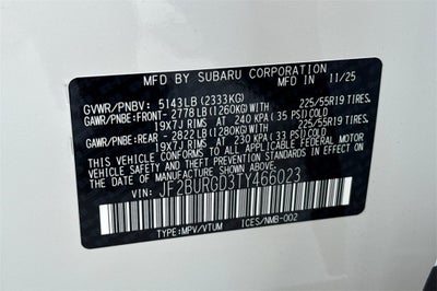 2026 Subaru Outback Limited XT