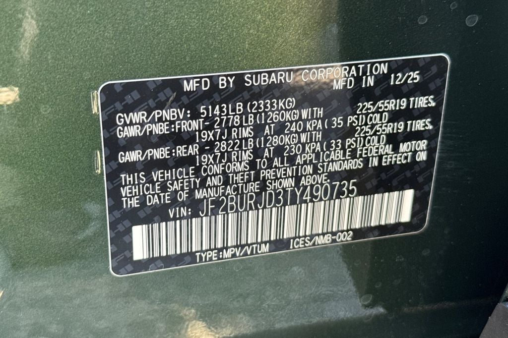 2026 Subaru Outback Touring XT