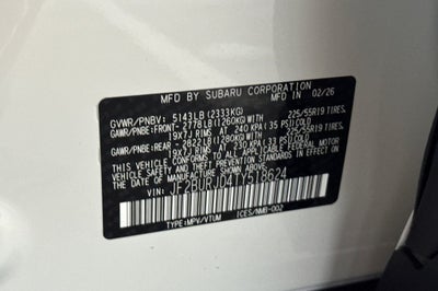 2026 Subaru Outback Touring XT