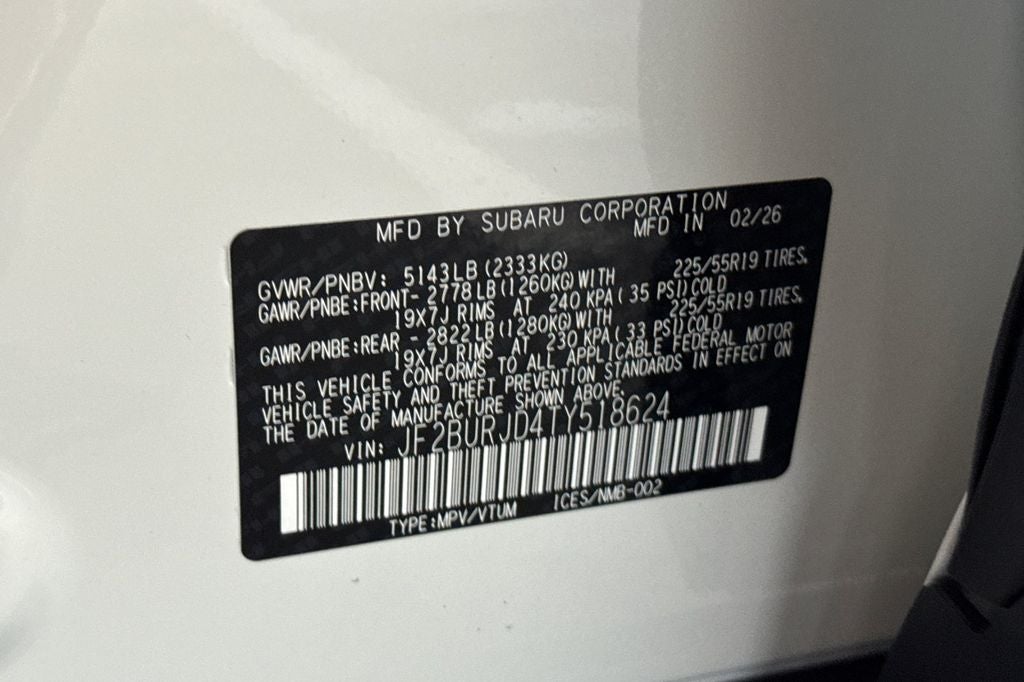 2026 Subaru Outback Touring XT