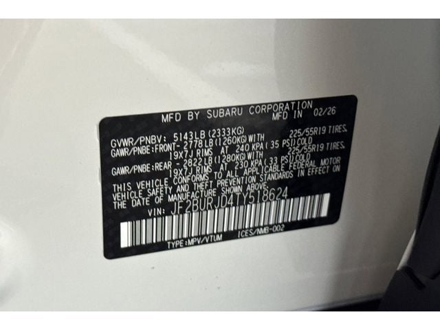 2026 Subaru Outback Touring XT