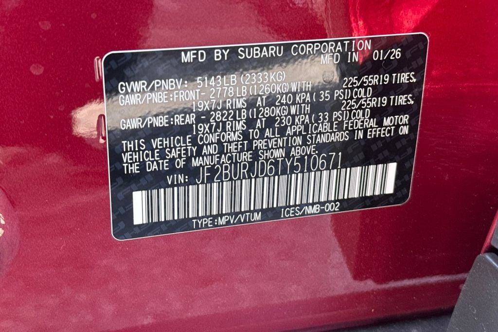 2026 Subaru Outback Touring XT