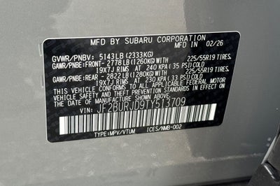 2026 Subaru Outback Touring XT