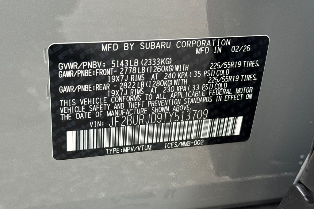 2026 Subaru Outback Touring XT