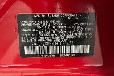 2026 Subaru Crosstrek Hybrid Limited Hybrid