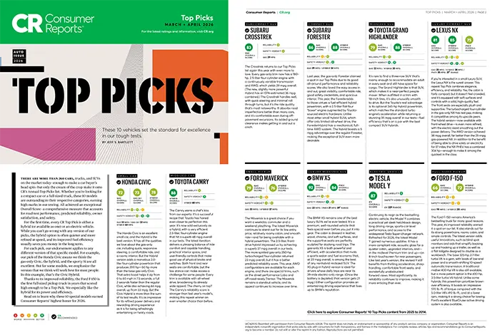 Consumer Reports Top Picks | Stevens Creek Subaru in Santa Clara CA