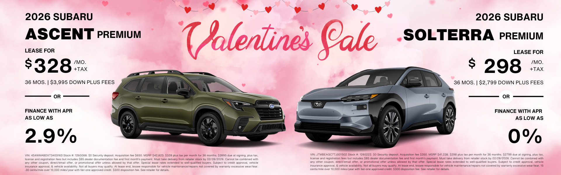 2026 Ascent Premium & 2026 Solterra Premium